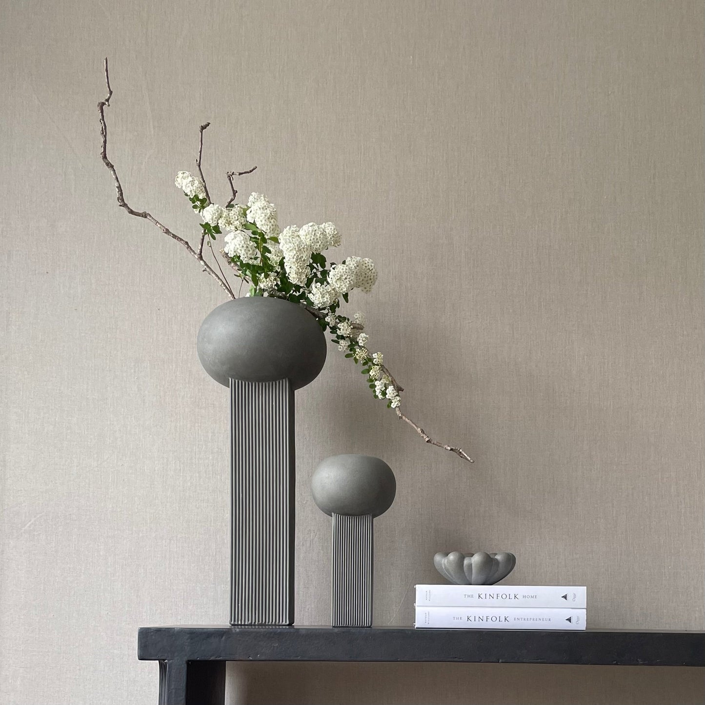 Empire Vase.  Mini - Dark Grey