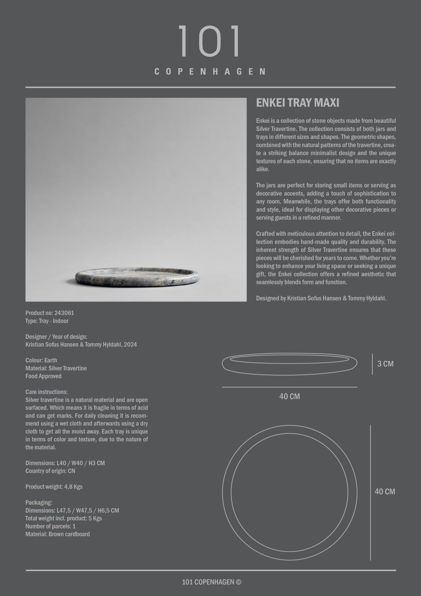 Enkei Tray. Maxi - Earth